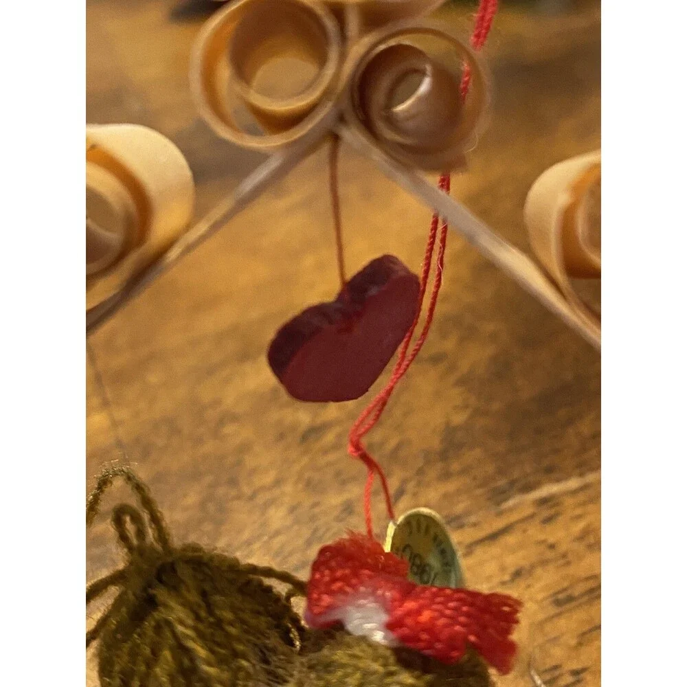Vintage Kurt Adler Christmas Ornament Love Birds Children 1980 Holiday Tree
